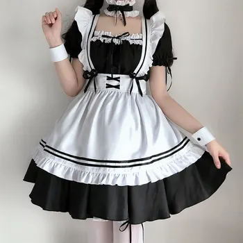 2023 שחור חמוד לוליטה העוזרת תחפושות בנות מקסימות עוזרת קוספליי התלבושת אנימציה להראות יפנית תלבושת להתלבש בגדים
