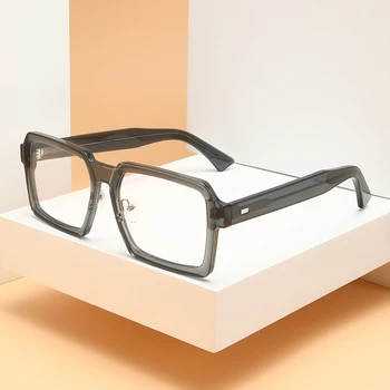 יוניסקס בציר מלבן אצטט משקפיים מרובעים מותג יוקרה העסק פשטות מסגרות משקפיים מרשם למשקפי VA5511