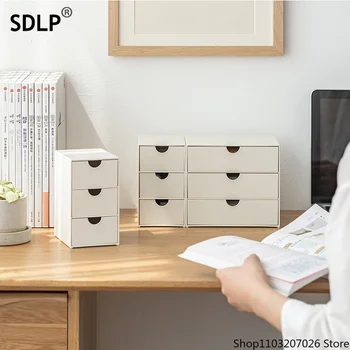SDLP מגירת אחסון תיבת קיבולת גדולה Office Desktop ארון לאחסון ומשונים גימור המגירה סוג תכשיטים קוסמטיקה ארגונית