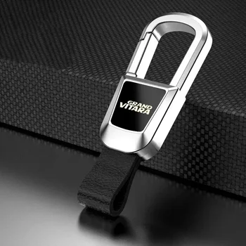 מחזיק מפתחות המכונית סגסוגת מפתח שרשרת עור טבעת מפתח עבור סוזוקי גרנד VITARA