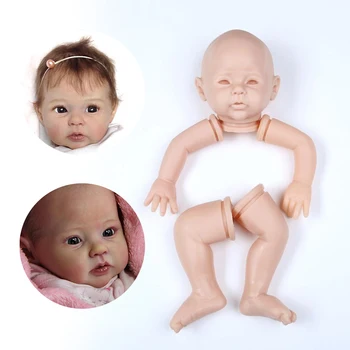 סנדי אוסף מחדש את הבובה ערכת DIY סיליקון ויניל רך ראש 3/4 זרועות מלא רגליים מציאותי תינוקות ונולד מחדש בובות אביזרים