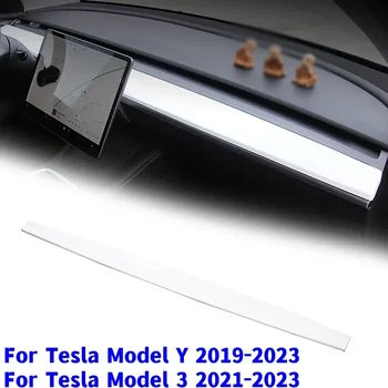 המכונית בקרה מרכזי שולחן העבודה בהיר רצועות שונה דקורטיביים פנים עבור טסלה מודל 3/Y 2019-2023