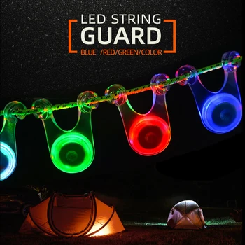 1Pcs קמפינג אזהרה בטיחות מנורת Led עמיד למים אוהל מחרוזת החבל שומר תלוי אורות מיני פנס חיצוני צבע אקראי