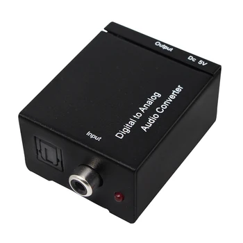 דיגיטלית אופטית Toslink SPDIF קואקסיאלי אנלוגי RCA Audio Converter מתאם עם DC כבל אופטי כבל