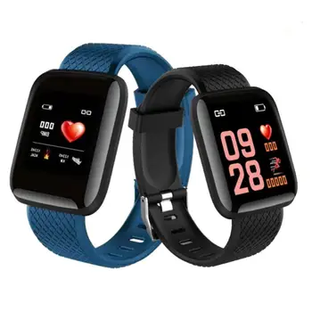 D13 שעון חכם גברים, נשים, 116 בתוספת צג לחץ דם עמיד למים Tracker צמיד קצב הלב Smartwatch עבור אנדרואיד IOS
