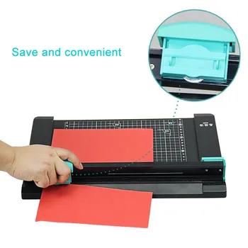 A4/A5/A6 מדריך לחותך נייר+נייר קימוט מכונה עם 6pcs סכין דיוק נייר צילום Trimmers 2 ב 1 PVC גוזם נייר
