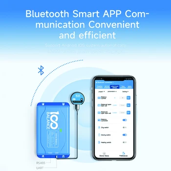 Bluetooth פעיל אקולייזר lifepo4 16 4s 8s 24s 17 ו-13 פעילים איזון עם אפליקציה ליתיום Lifepo4 DIY סוללת ליתיום 24v 48v