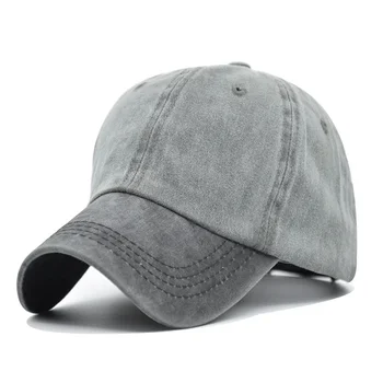 רטרו אופנה כובע כותנה שטף אבא כובע שני טון במצוקה כובע השמש Strapback כובע יומי אתלטי כמוסות