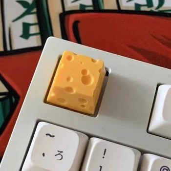 שרף Keycap מכני מקלדת על מקש Caps עבור Cherry MX מתגים קלידים DIY מפתח כובע גבינה אישיות