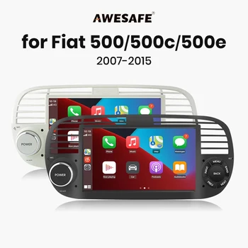 AWESAF אנדרואיד 12 רדיו במכונית על פיאט 500 Abarth 2007 -2015 מולטימדיה ניווט GPS autoradio תמיכה Carplay DAB אוניברסלי 7