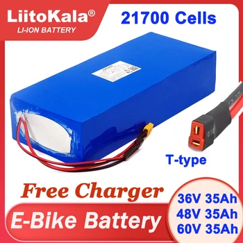 Liitokala 36V 48V 60V 35Ah e אופניים 21700 ליתיום סוללה עבור E-bike קורקינט חשמלי +סוללות מטען 42V בגודל 54.6 V 67.2 V