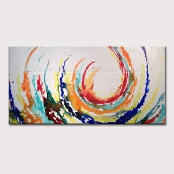 Arthyx,גודל גדול,צבוע ביד מופשט ציורי שמן על בד,צבע Lollipop אמנות תמונות קיר הסלון,קישוט הבית