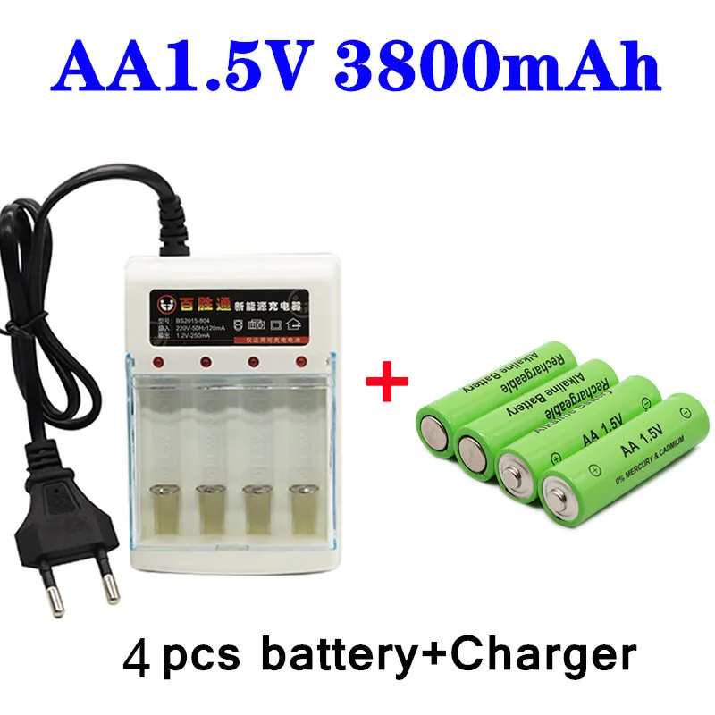 1,5 V AA batterie 3800mAh akku NI-MH 1,5 V AA batterie für Uhren mäuse המחשב spielzeug אז אאוף + kostenloser versand - 4