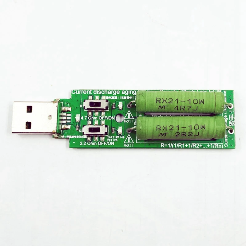 1 חתיכה USB נגד DC אלקטרוני טעינה עם מפסק מתכוונן 5V1A/2A/3A קיבולת סוללה מתח פריקה התנגדות הבוחן - 1
