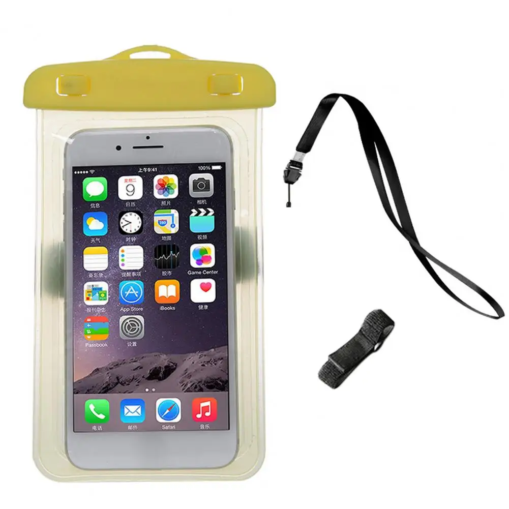 1 להגדיר את הטלפון יבש התיק מסך מגע נגד שריטות עמיד למים, עמיד הלם PVC חוף קמפינג עמיד למים טלפון תיק ספורט מים - 0