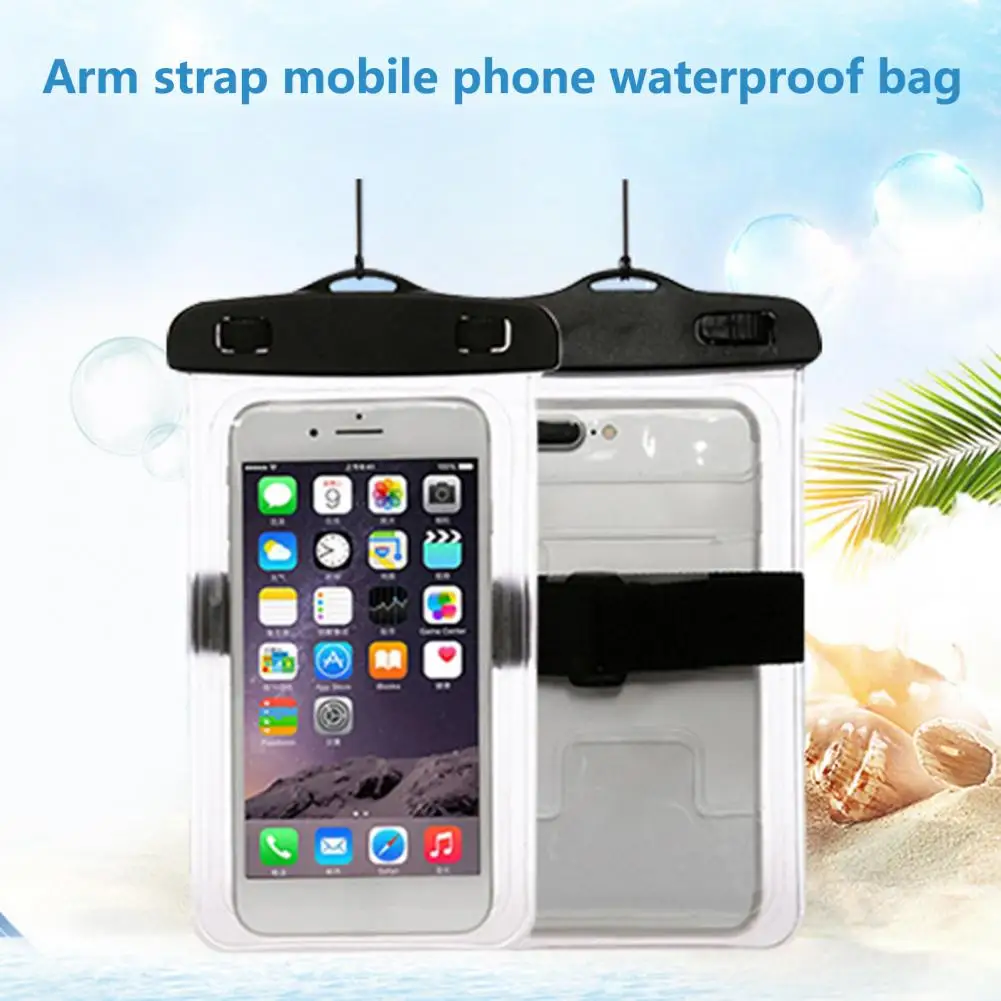 1 להגדיר את הטלפון יבש התיק מסך מגע נגד שריטות עמיד למים, עמיד הלם PVC חוף קמפינג עמיד למים טלפון תיק ספורט מים - 2