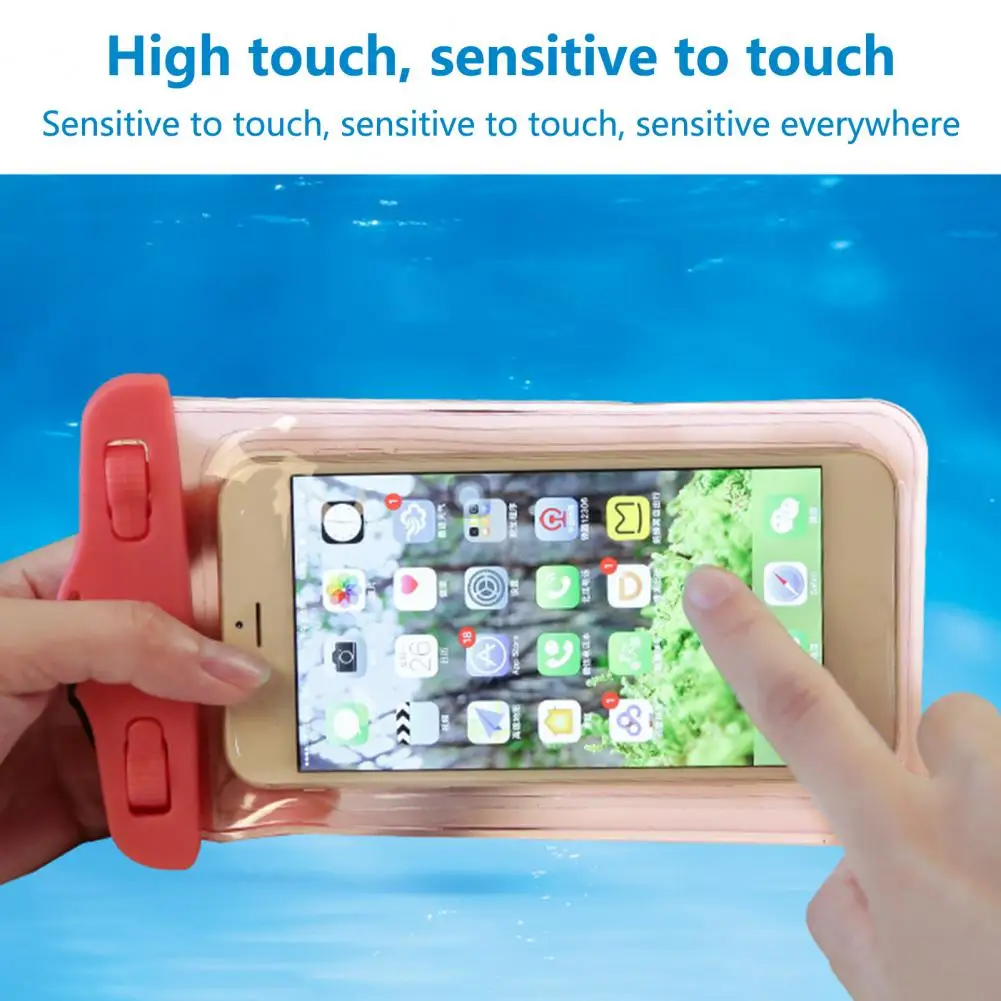 1 להגדיר את הטלפון יבש התיק מסך מגע נגד שריטות עמיד למים, עמיד הלם PVC חוף קמפינג עמיד למים טלפון תיק ספורט מים - 3