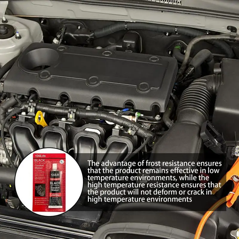 100 גר ' בטמפרטורה גבוהה סיליקון איטום גומי עמיד למים רכב שאינו דבק RTV על המנוע במכונית הפער חותם תיקון כלים - 5
