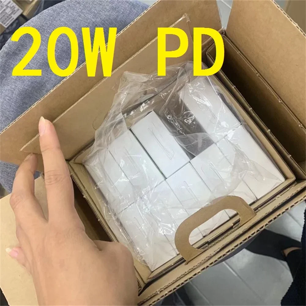 10Pcs 20W מקורי עם זיהוי 20W מטען מהיר מסוג C משטרת מטען לטלפון 15 14 13 12 Pro מקס USB C 20W מתאם מתח - 0