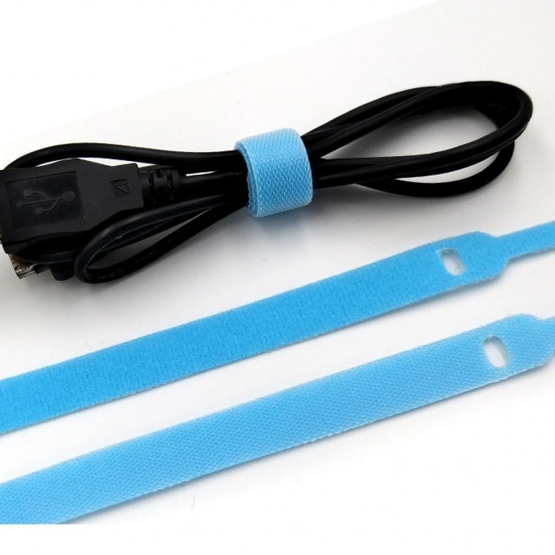 10pcs דבק לולאה הוק ניילון וו רצועת אזיקונים חוט ארגונית דבק כבל USB ניהול מטען מגן חוט Winder - 1