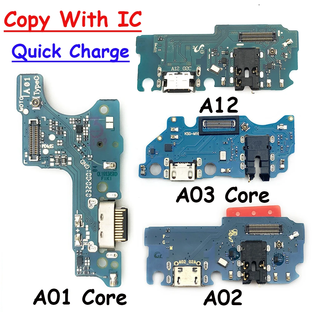 10Pcs המקורי עבור Samsung A01 A02 A03 הליבה A02S A11 A12 A21S A31 A41 A71 טעינת USB מחבר לוח Dock Connector להגמיש כבלים - 0