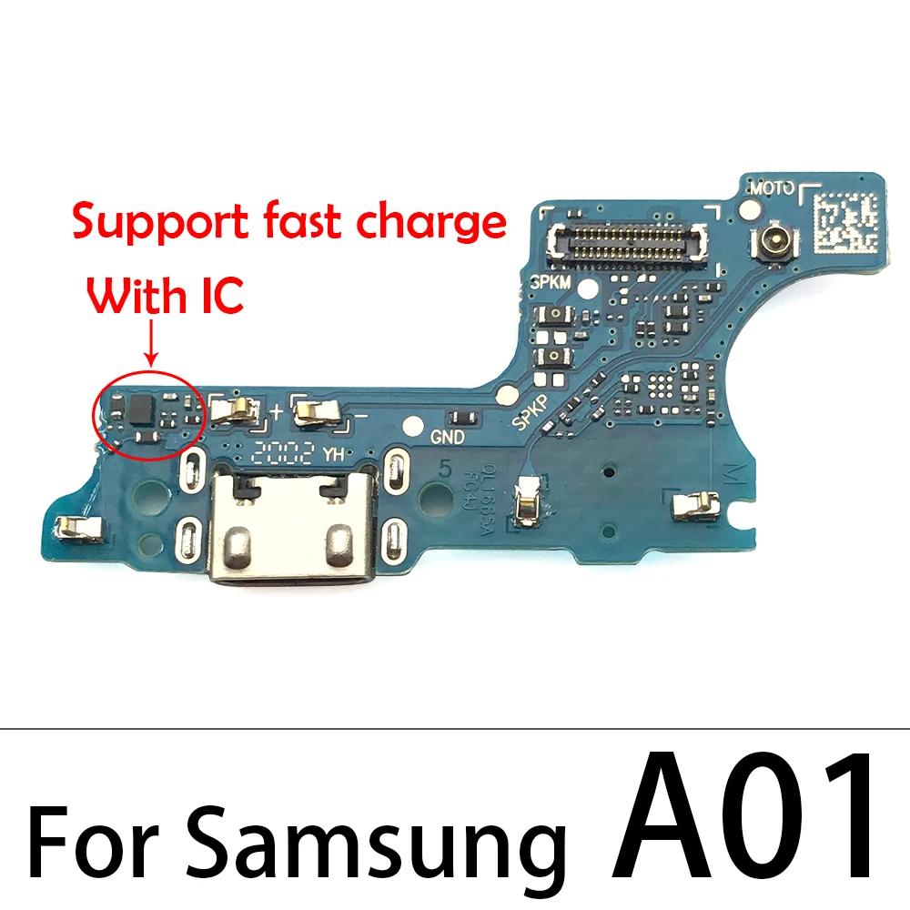 10Pcs המקורי עבור Samsung A01 A02 A03 הליבה A02S A11 A12 A21S A31 A41 A71 טעינת USB מחבר לוח Dock Connector להגמיש כבלים - 1