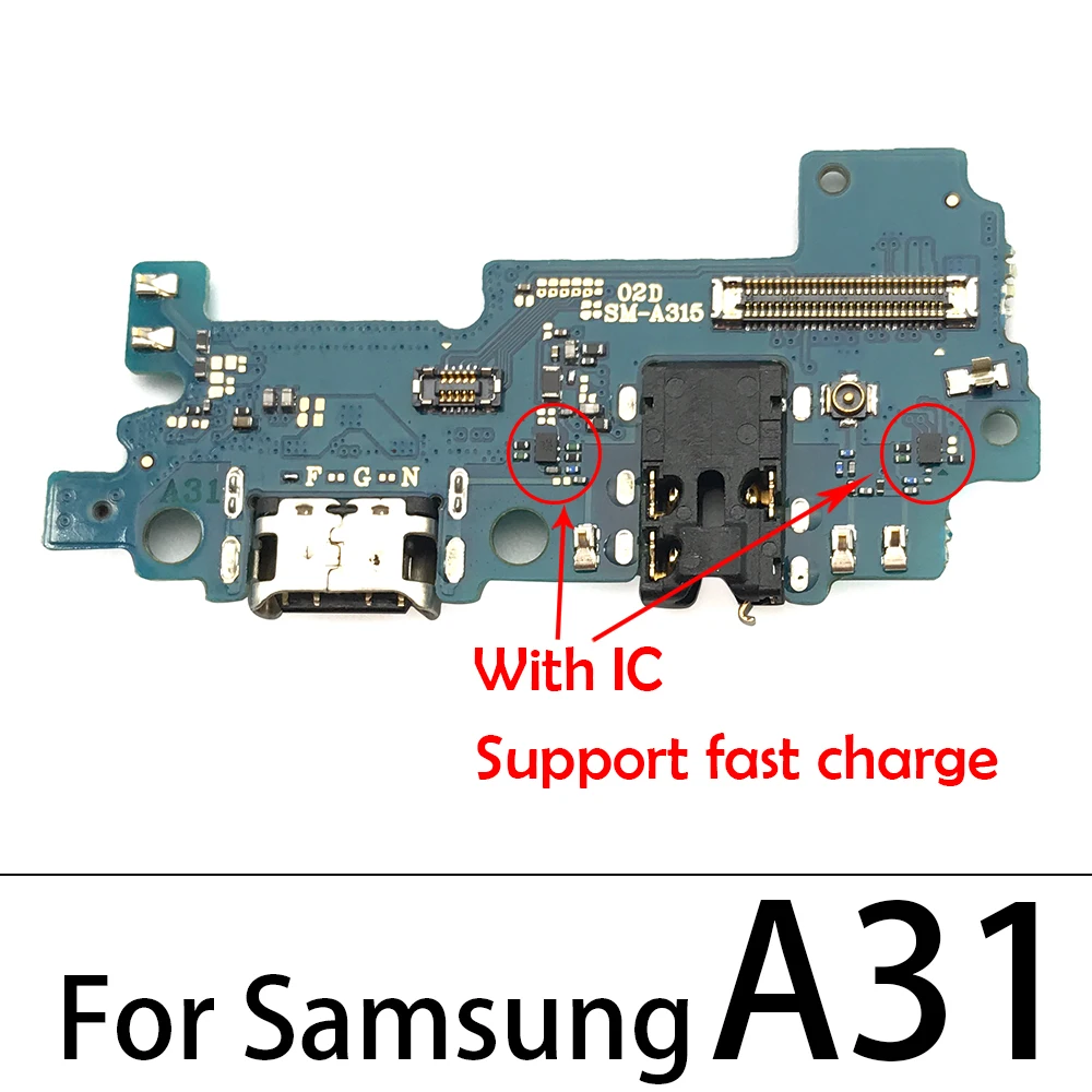 10Pcs המקורי עבור Samsung A01 A02 A03 הליבה A02S A11 A12 A21S A31 A41 A71 טעינת USB מחבר לוח Dock Connector להגמיש כבלים - 4