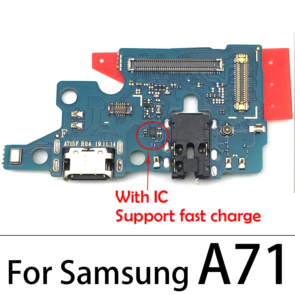 10Pcs המקורי עבור Samsung A01 A02 A03 הליבה A02S A11 A12 A21S A31 A41 A71 טעינת USB מחבר לוח Dock Connector להגמיש כבלים - 5