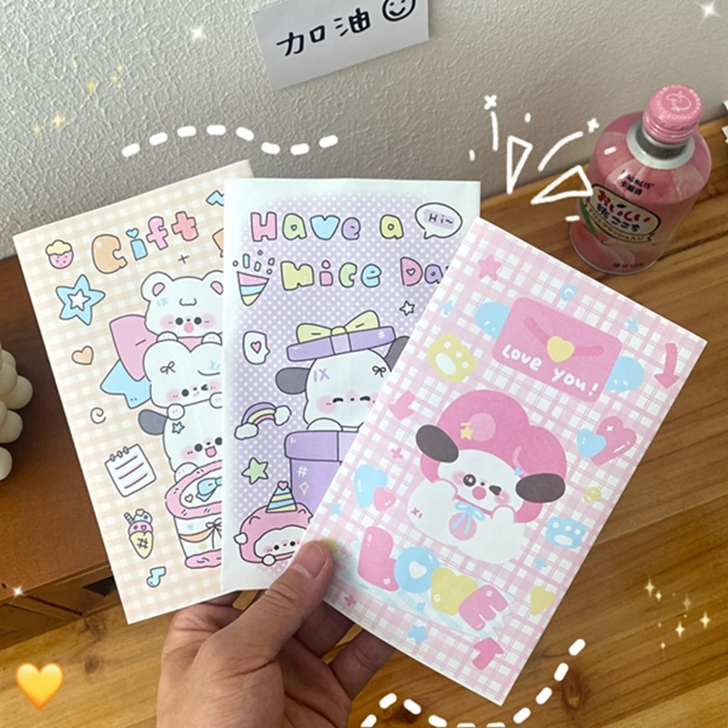 10Pcs/סט Kawaii קריקטורה נייר שקיות ממתקים, עוגיות אריזה שקית ילדים של בעלי חיים חמודים יום הולדת קישוטים למסיבת מקלחת תינוק - 2