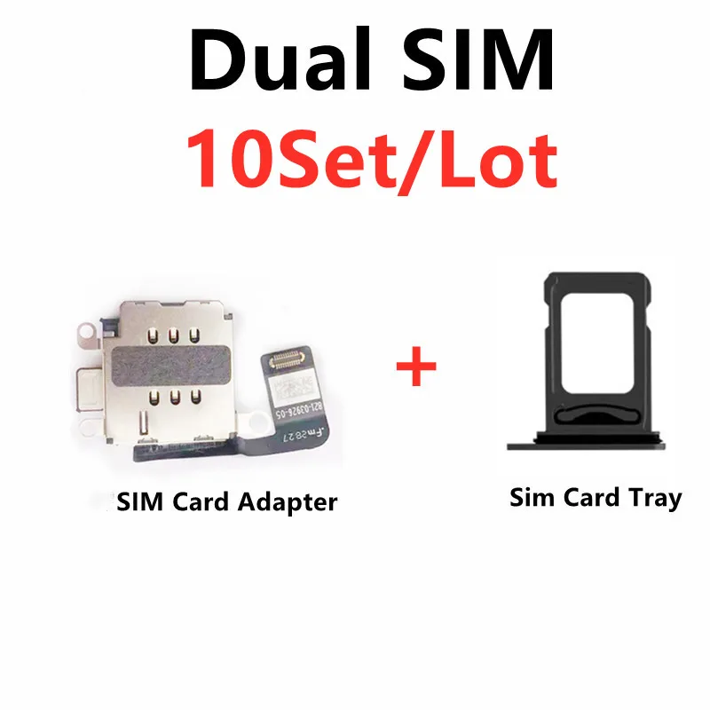 10Set/Lot כפול ה-SIM כרטיס הקורא להגמיש כבלים + כרטיס ה SIM-מגש בעל חריץ מתאם סרט עבור iPhone 14 ועוד - 0