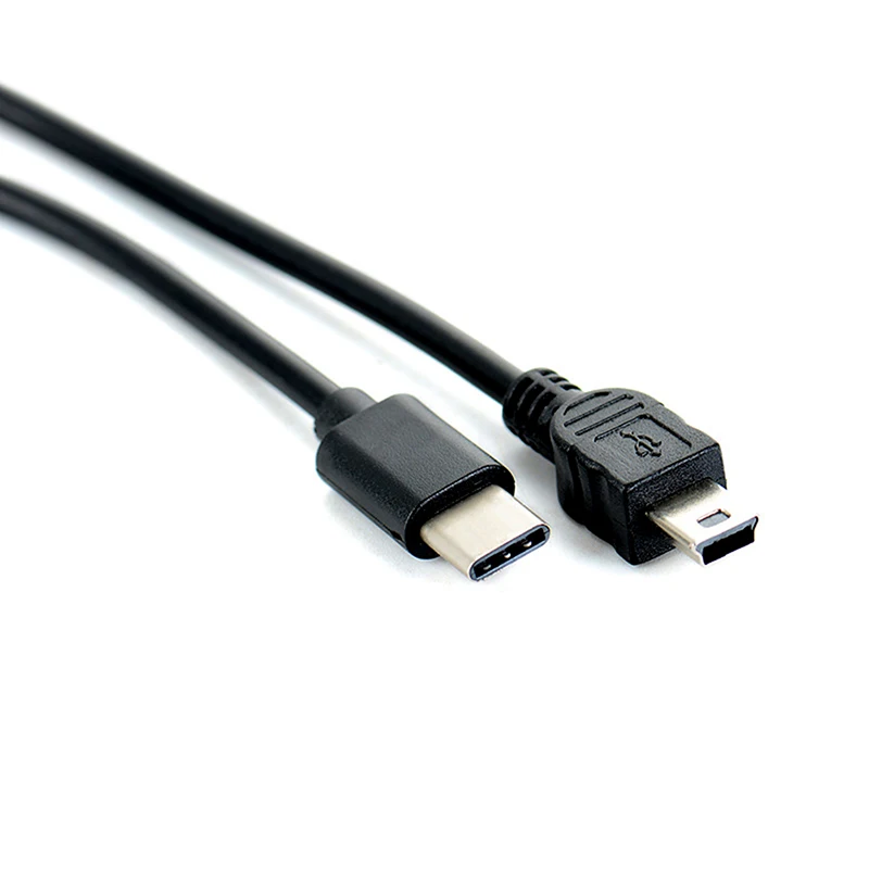1pc USB Type C 3.1 זכר ל-Mini USB 5 פינים B זכר תקע ממיר מתאם OTG להוביל כבל נתונים עבור Macbook נייד 30 ס 