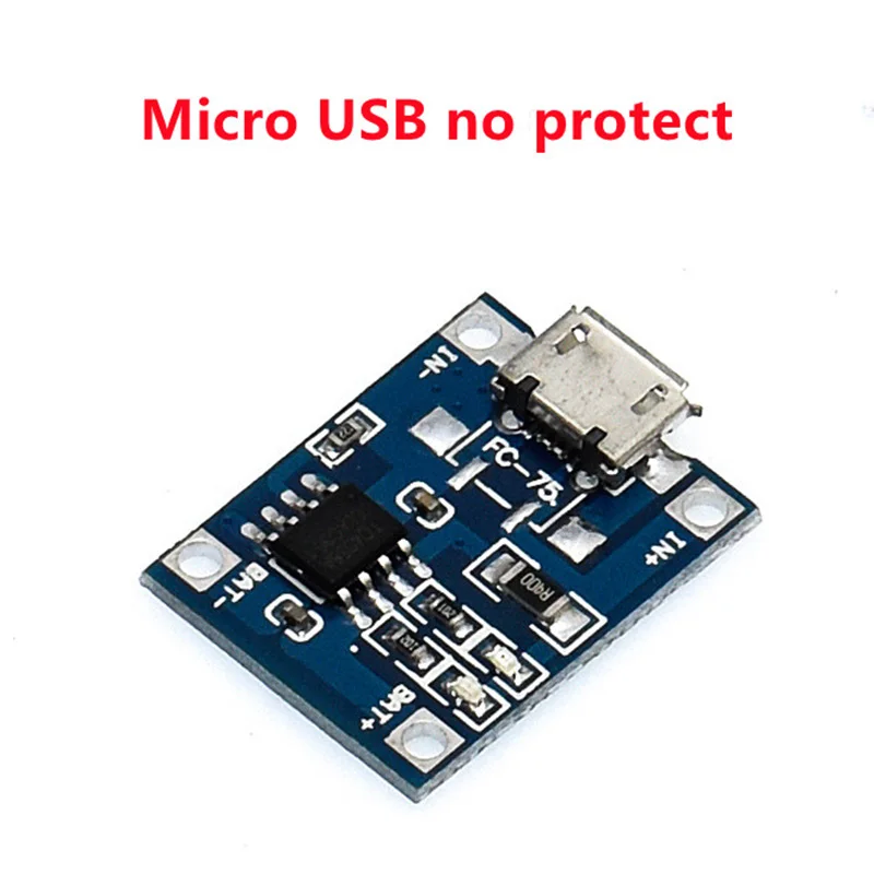 1~10PCS מיקרו USB/סוג-C/מיני 5V1A 18650 TP4056 סוללת ליתיום מטען מודול טעינה לוח עם הגנה כפולה פונקציות - 1
