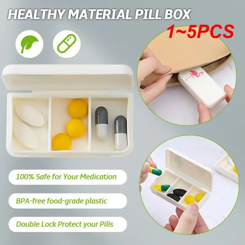 1~5PCS רשתות רפואה תיבת אחסון נייד Mini נסיעות קופסת כדורים קטנה סמים קפסולה אטומה עמיד הגלולה תיבת אחסון - 0
