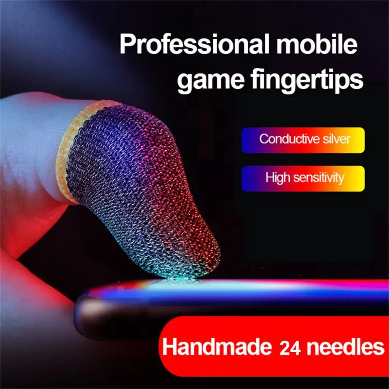1~7PCS זוג PUBG המשחקים האצבע שרוול לנשימה קצות האצבעות Sweatproof אנטי להחליק לכסות את האצבע האגודל כפפות לנייד - 1