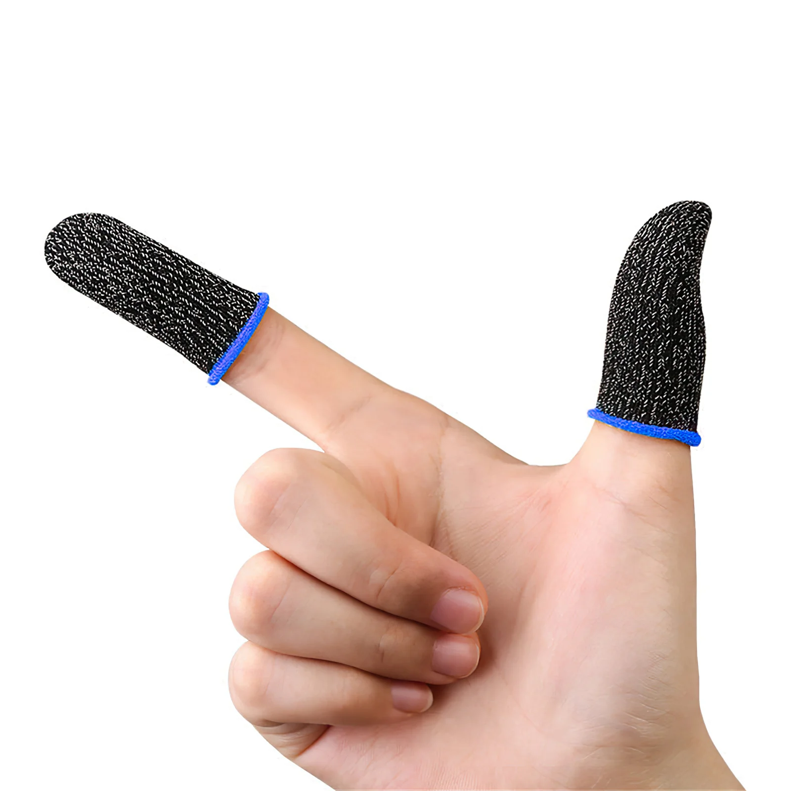 1~7PCS זוג PUBG המשחקים האצבע שרוול לנשימה קצות האצבעות Sweatproof אנטי להחליק לכסות את האצבע האגודל כפפות לנייד - 3