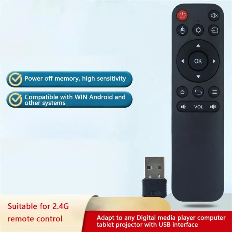 2.4 G Wireless USB מקלט הטלוויזיה Box שלט רחוק זוג 5.0 אנדרואיד Smart TV Box מחשב/טלוויזיה Wireless אוויר עכבר אלקטרוניקה - 2