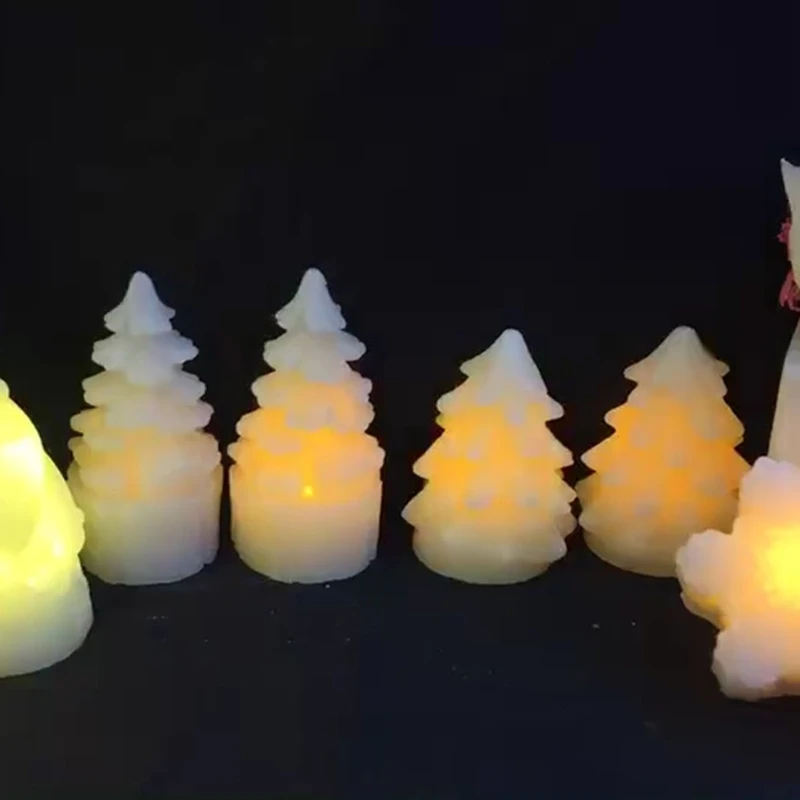 2pcs Flameless עץ חג המולד אצטרובלים בצורת LED מהבהב אור. במשך החג קישוט מקורה - 5