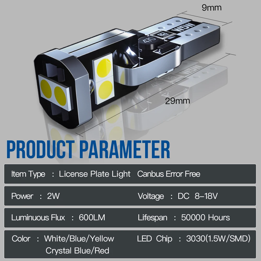 2pcs LED, לוחית רישוי אור המנורה אביזרים Canbus עבור קאדילק ELR 2014 2015 2016 - 1