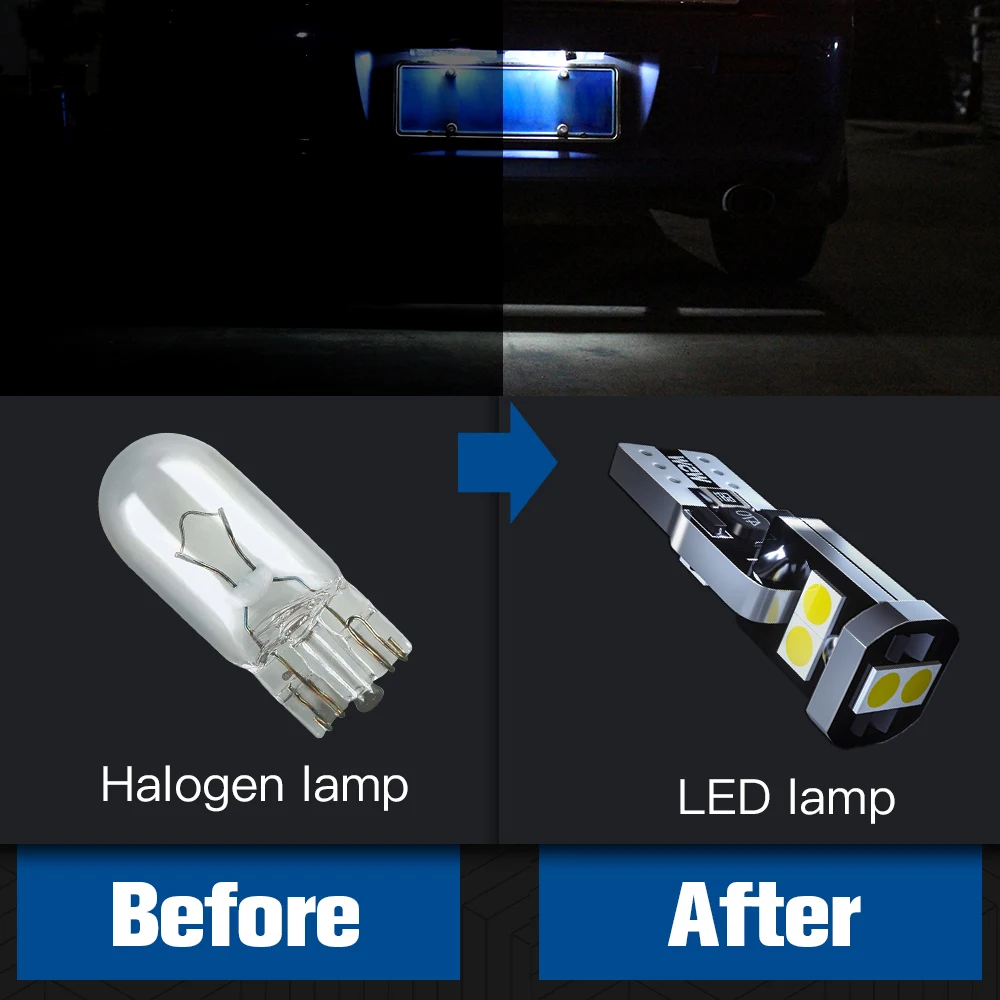 2pcs LED, לוחית רישוי אור המנורה אביזרים Canbus עבור קאדילק ELR 2014 2015 2016 - 4