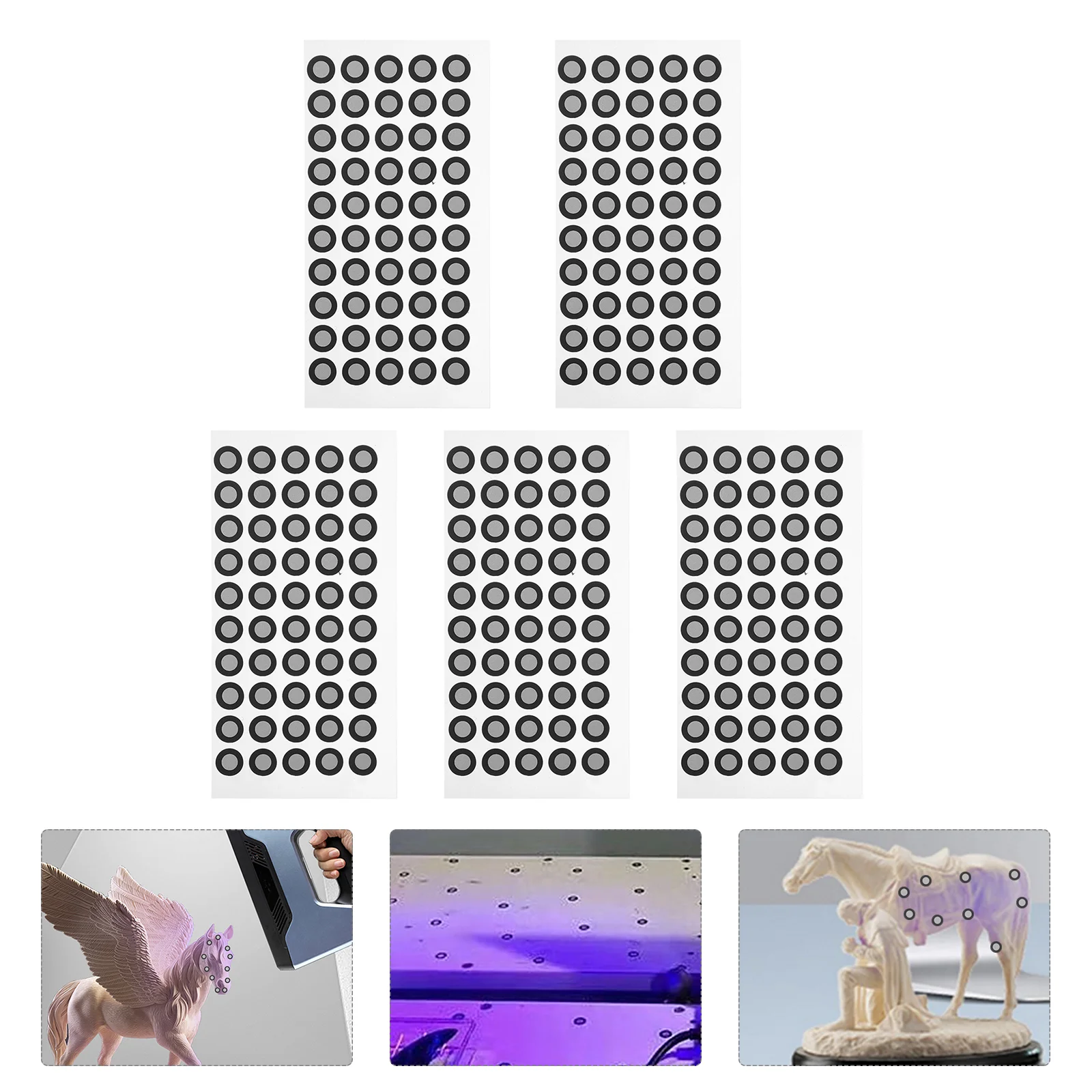 3D נקודת התייחסות סריקה סורק רעיוני סמן הסרט סמנים לציון השתקפות ספריי נקודות Dot סריקה בפני שחיקה - 0