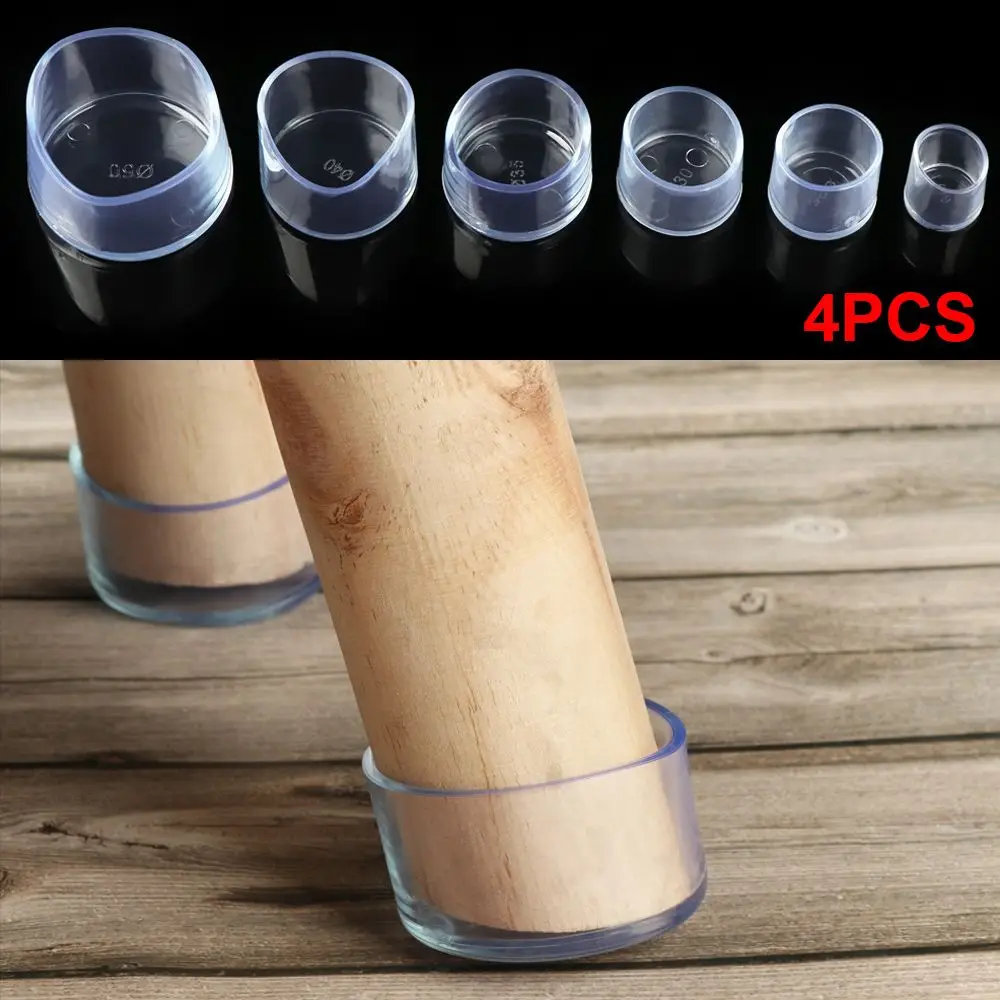 4pcs/סט כוסות קומה ומגיני גרביים סיליקון רפידות Non-להחליק מכסה רהיטים רגל רגל הכיסא כמוסות - 0