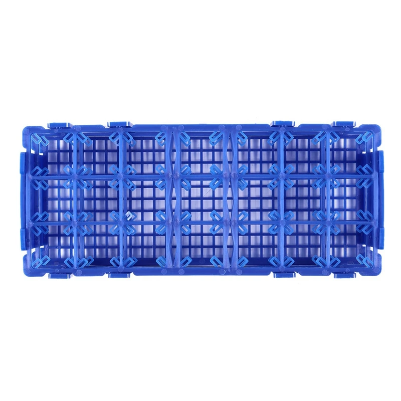 4X כחול פלסטיק 21 חורים תיבת מתלה מחזיק 50מ 
