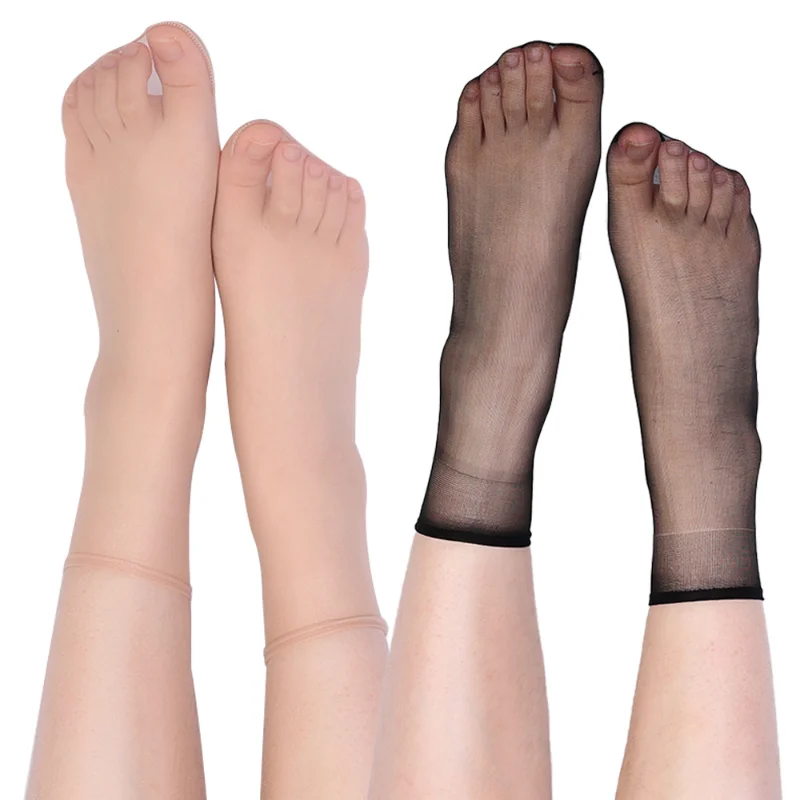 5Pairs ElasticThin משי הקיץ גרביים דקים שקופים באיכות גבוהה נשים גרביים הנשי בנות בלתי נראה הקרסול קצר גרביים - 5