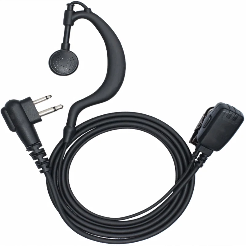 5PCS מעקב חדש קליפ האוזן אוזניה אוזניות מיקרופון PTT עבור Motorola מכשיר קשר רדיו CP180 CP185 CP040 EP450 GP2000 - 0