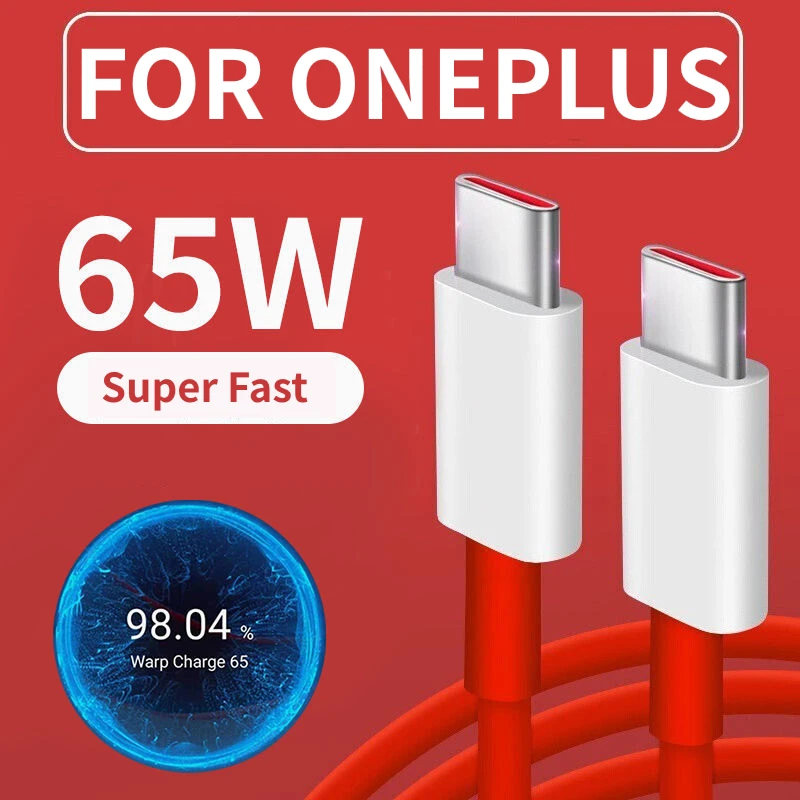 65W טעינה מהירה כבל USB משטרת USB C עבור Oneplus 11 10pro 8T Oneplus 9 8 7 עיוות תשלום עבור סוג C-ממשק הטלפון כבל טעינה - 0