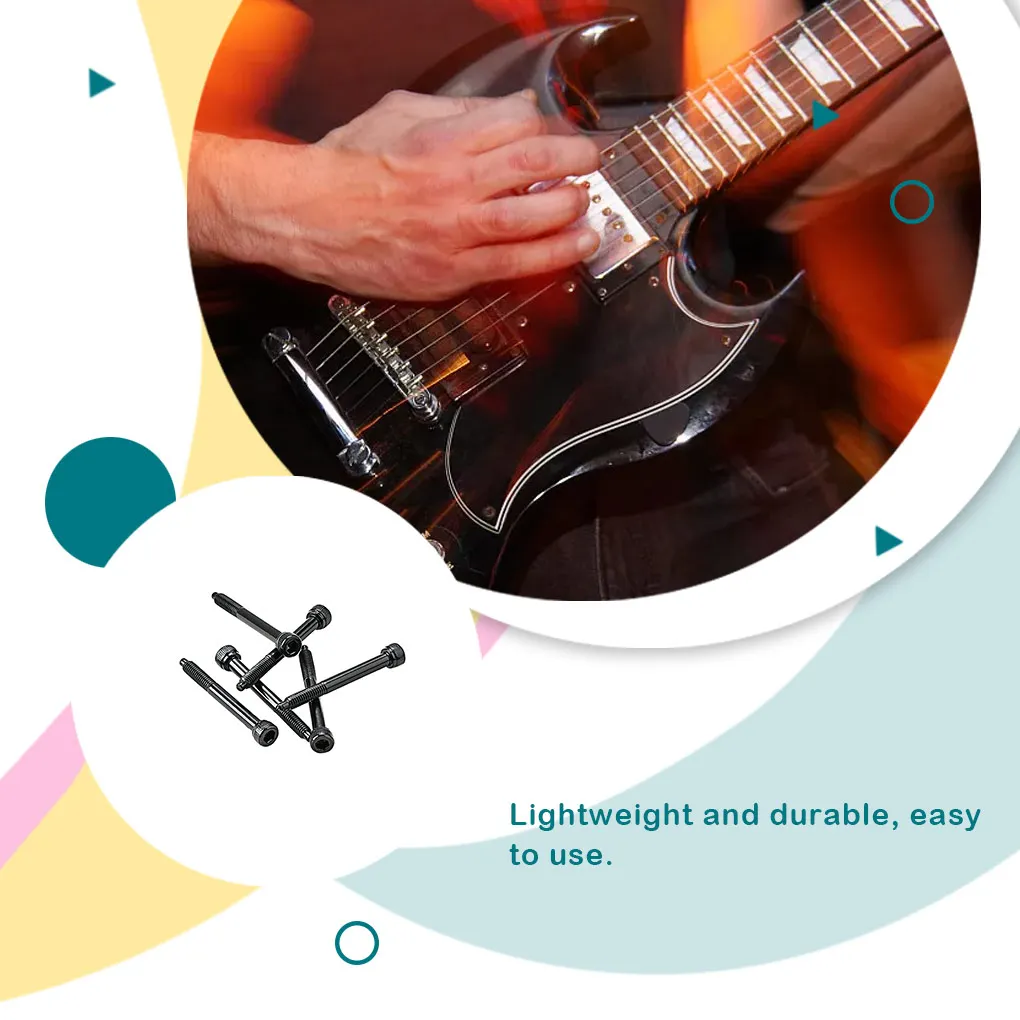 6pcs ברגים Mountings עבור גיטרות להחליף חלקים תיקון כלי מוסיקה, כלי - 2