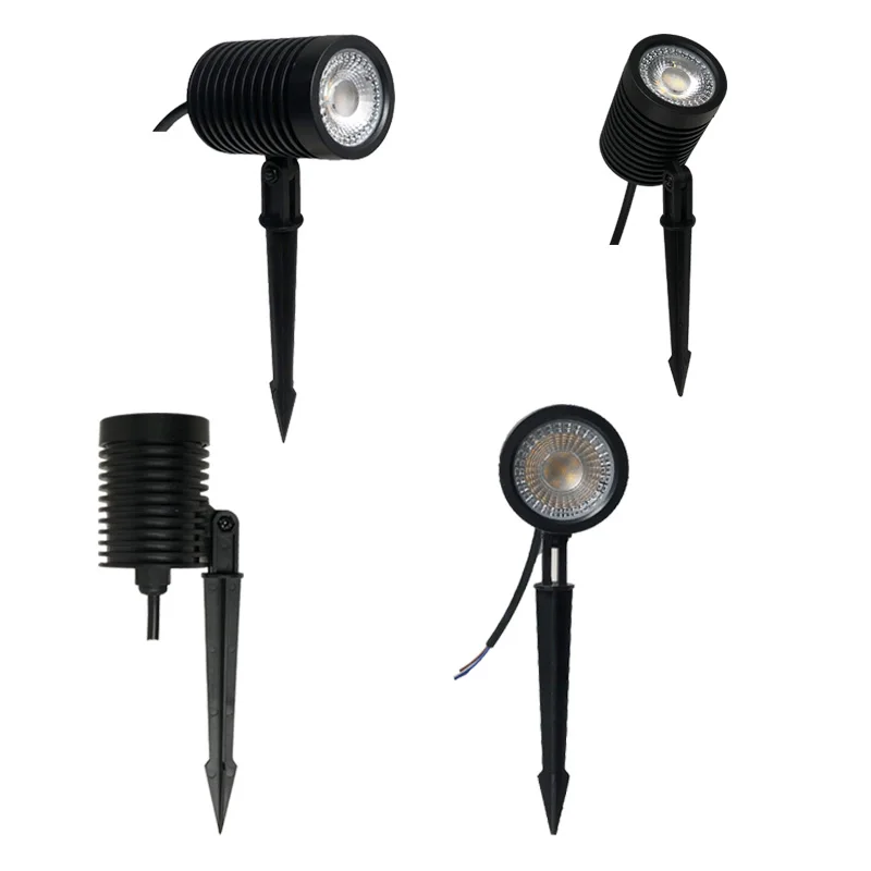 AC85-AC265V חיצוני led ספוט דשא מנורת פלסטיק שחור קלח 5W גבוה בהיר לבן חם או לבן 6000k גן אור - 0
