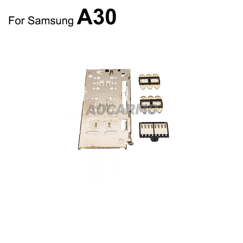 Aocarmo עבור Samsung Galaxy A30 כרטיס SIM Reader חריץ ה-Sim מגש בעל הקורא תיקון חלק - 1