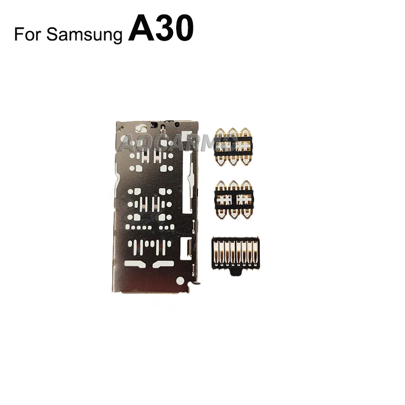 Aocarmo עבור Samsung Galaxy A30 כרטיס SIM Reader חריץ ה-Sim מגש בעל הקורא תיקון חלק - 2