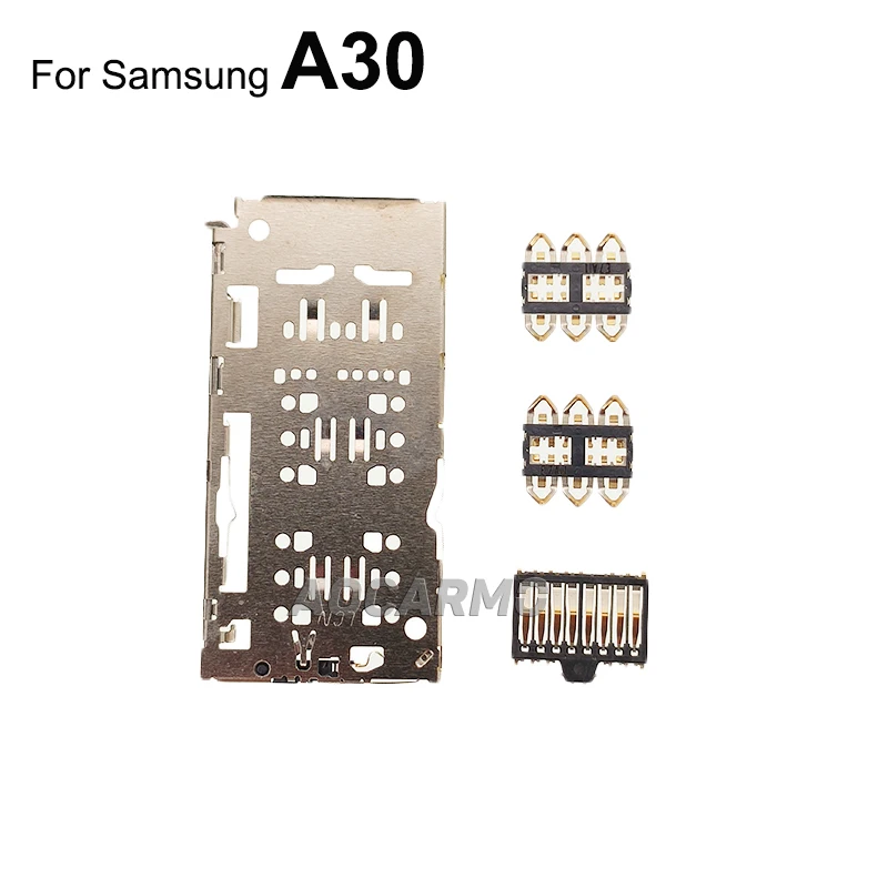 Aocarmo עבור Samsung Galaxy A30 כרטיס SIM Reader חריץ ה-Sim מגש בעל הקורא תיקון חלק - 3